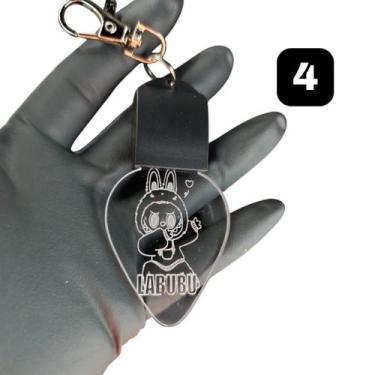 Imagem de Chaveiro Boneco Labubu Acrílico Led Rgb Recarregável 7 Cores - LUALKI 