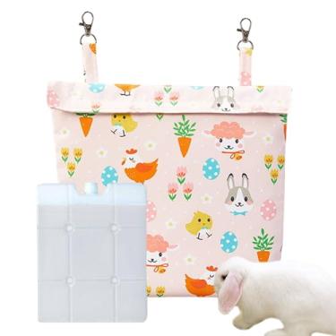Imagem de Bolsa de para gaiola de coelho - Pacote de resfriamento para hamster, bolsa de resfriamento lavável para animais pequenos para gaiola de animais pequenos, chinchila, casa, ambientes internos e