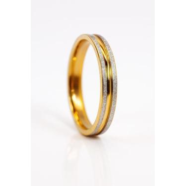 Imagem de Anel De Ouro 4mm Noivado Casamento Compromisso Friso Luxo Aliança Prat