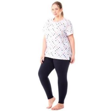Imagem de Pijama Manga Curta E Calça Legging Feminino Plus Size Zee Rucci-Feminino