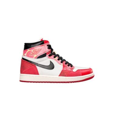 Imagem de Air Jordan 1 High OG Spider-Man Across the Spider-Verse Código de estilo: DV1748-601, University Red Black White, 4