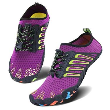 Imagem de Tênis masculino feminino para esportes aquáticos, sem cadarço, secagem rápida, para piscina, praia, surf, caminhada, parque aquático, 36/37 BR