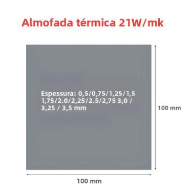 Imagem de Almofada Térmica De 2mm Para Dissipador De Calor RTX 3090 HQ 21W Folha