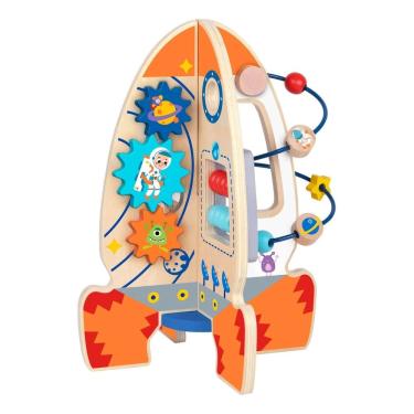 Imagem de Foguete de Atividades Tooky Toy Brinquedo Educativo Madeira