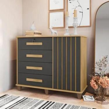 Imagem de Comoda rv grecia ripada cinamomo/grafite