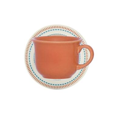 Imagem de Xícara de Chá 200 ml com pires Donna Caribe Biona Oxford