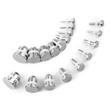 Imagem de Earblity 14G-5/8 (1,6 mm-16 mm) Kit de alongamento de orelha de aço inoxidável tamanho completo com 2 anéis de vedação / par, confortável sem dor, alargador único, alargador, alargador, alargador