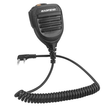 Imagem de BAOFENG Microfone de rádio, microfone de polícia de ombro remoto UV-5R BF-F8HP 5RM UV-21R K5PLUS UV-17R TIDRADIO TD-H3 TD-H8 Quansheng UV-K5 microfone de alto-falante portátil walkie talkie (preto) 1