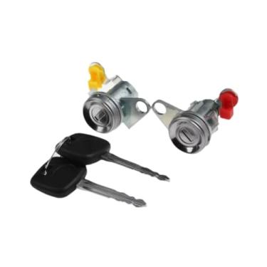 Imagem de Generic Cilindro de trava da porta do carro com 2 teclas 69052-12360 69051-12340 69052-13150 69052-12340 Substitua os acessórios para o prêmio para Prizm