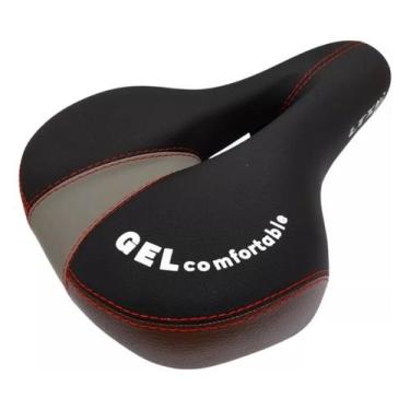 Imagem de Selim Banco Bicicleta Vazado Gel Preto/marrom 2 Molas Ltx