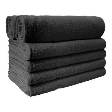 Imagem de Kit Toalha De Rosto Preto Para Salão 24 Unidades