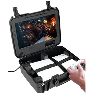 Imagem de Case Club Estação de jogos portátil com monitor integrado de 47.0 cm – Serve para PlayStation 5 (disco de geração 1 ou digital), controlador, 2 jogos, ventilador de resfriamento embutido - capa rígida