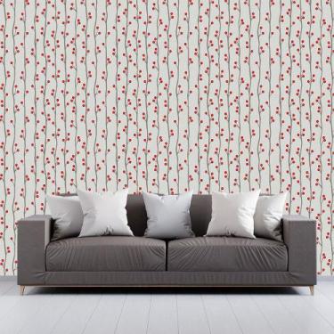 Imagem de Papel de Parede Adesivo - Bolinhas Vermelhas - 913ppn - Allodi