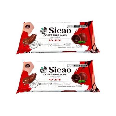 Imagem de Kit 2Un Cobertura Chocolate Fracionada Barra Sicao1,01Kg