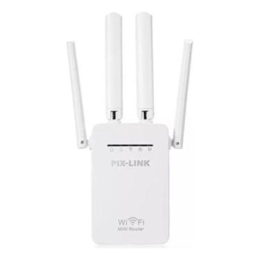 Imagem de Repetidor De Sinal Wi-fi Amplificador Roteador 4 Antenas - Pink Link