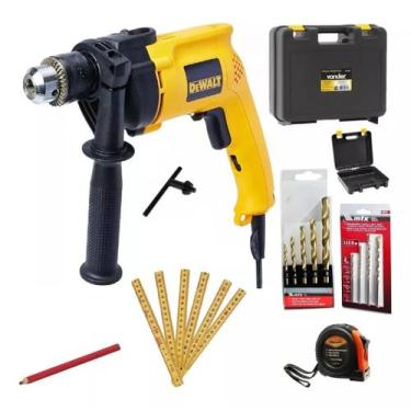Imagem de Furadeira Impacto Parafusadeira Dewalt DW508S 13mm 800w Kit Com maleta