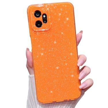 Imagem de MINSCOSE Capa para Moto G Power 2023, linda super vibrante neon brilhante brilhante capa fina à prova de choque para câmera para mulheres meninas para Motorola Moto G Power 2023-laranja