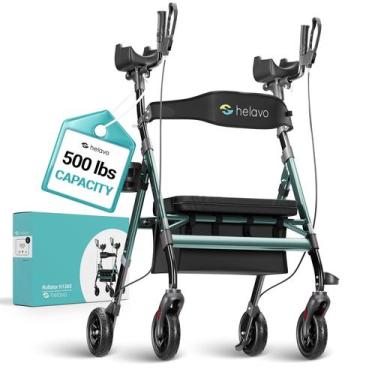 Imagem de Andador vertical bariátrico Rollator Helavo All Terrain 500 libras