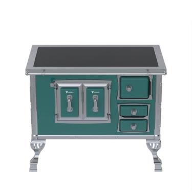 Imagem de Fogão a Lenha GII N 2 Sec Xviii Premium Turquesa Saida Esquerda