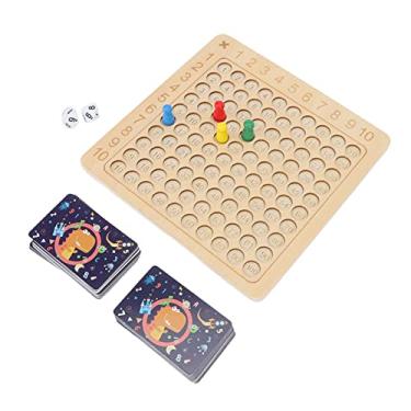 Imagem de aqxreight Game de Tabuleiro de Multiplicação de Matemática de Madeira para Crianças - Ferramenta de Aprendizado Montessori Com Jogo Interativo para Habilidades Matemáticas Precoces