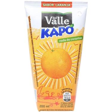 Imagem de Fardo Lacrado Com 12 Un de Suco Kapo Del Valle Laranja 200ml