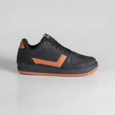 Imagem de Tênis Casual Masculino Veloce V709 Branco, Preto, Chocolate, 0074, 40