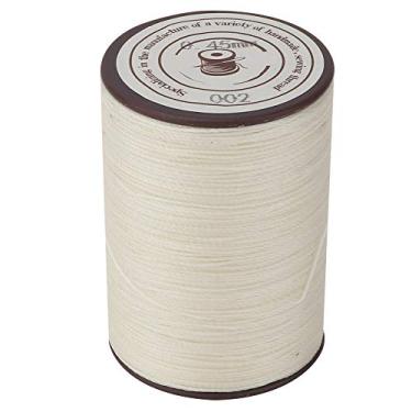 Imagem de Acessórios Pretos de Costura de Bricolage, Rosca de Poliéster de 160m para Projetos de Couro Com Cores Variadas, Forte e Durável, Ampla Aplicação para Sapatos, Carteiras, Bagagem, 6 (Preto) (Branco)