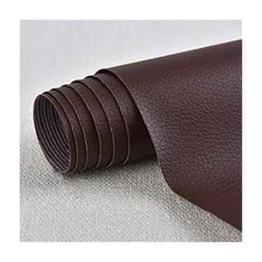 Imagem de 1 Adesivo De Reparo De Couro Artificial PU - 4 Opções De Tamanho (20x30cm-50x137cm), 18 Cores - Perfeito Para Móveis, Sofás, Cadeiras, Sapatos, Bolsas, Durável E Flexível(Dark coffee,30x137cm)