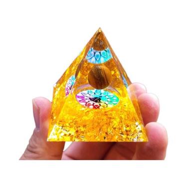 Imagem de Pirâmide de Orgonite Ametista - Reiki, Cura e Equilíbrio dos Chakras, 