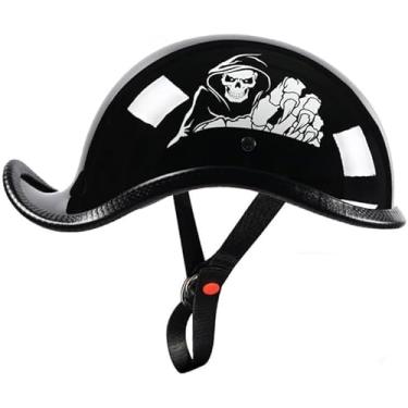 Imagem de Meio Capacete Boné Capacete De Motocicleta Capacete De Rosto Aberto Capacete De Jato Certificado Pela Ece Capacete De Scooter Boné De Ciclomotor Street Cruiser Meio Capacete C, 6, XL-62/63cm