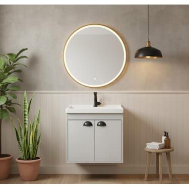 Imagem de Gabinete Armário para Banheiro 50cm MDF com Cuba - Siena Lineo