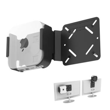 Imagem de CaSZLUTION Suporte de montagem Mac mini M4 com placa adaptadora VESA - 35 x 75 mm a 100 x 100 mm VESA placa de extensão de braço de monitor, suporte traseiro para monitor/parede/mesa para Mac mini M4