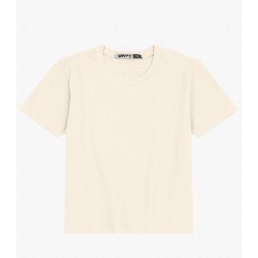 Imagem de Blusa Juvenil Feminina em Malha Anarruga Minty Bege, 14, Bege