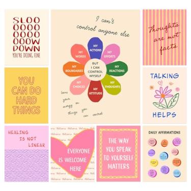 Imagem de Cartazes de saúde mental, pôsteres de terapia para escritório, arte de parede de saúde mental, inspirador, citações positivas, pôster para casa, sala de aula, conselheiro escolar, aconselhamento