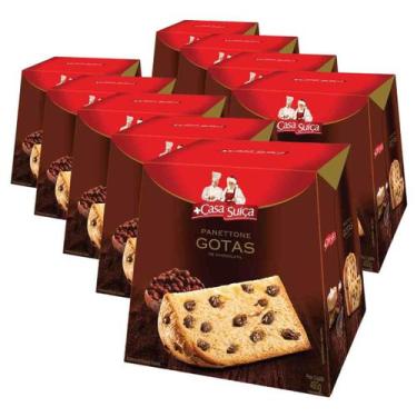 Imagem de 10 Panetones Casa Suíça Chocolate, Chocotone 400g - Casa Suiça