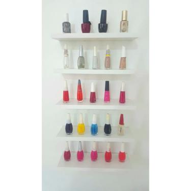 Imagem de Mesa Manicure Com Armário + Carrinho Esmalteiro