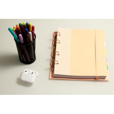 Imagem de Confetti Caderno Argolado Médio 100 Fls Cos Salmão