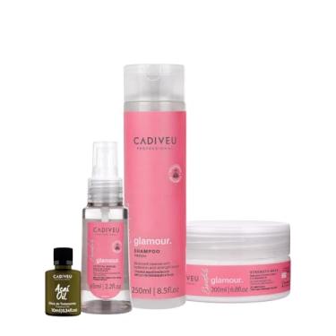 Imagem de Kit Cadiveu Professional Essentials Glamour Shampoo Máscara Sérum e Açaí Oil 10 (4 produtos)