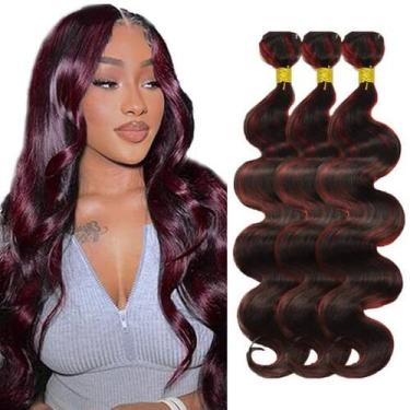 Imagem de Pacotes de cabelo NiegMeag 99J Ombre Body Wave Brazilian 8A 14cm