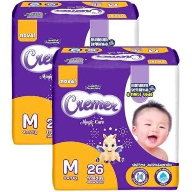 Imagem de Fralda Cremer Magic Care Jumbinho - Kit com Unidades - Tam M - 52 Unid