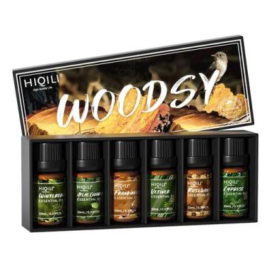 Imagem de Conjunto de óleos essenciais HIQILI Woodsy Scented 6x10ml
