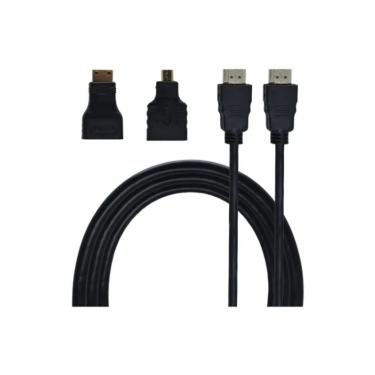 Imagem de Cabo Hdmi 3 Em 1 Xtrad Micro E Mini 1.5m 1080p Adaptador 3 Pontas - XT2063