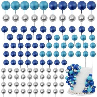 Imagem de Cake Toppers Acmee 115 peças, mini balão, bola de espuma, decoração de