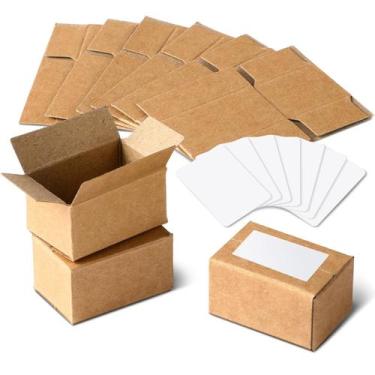 Imagem de Mini caixas de remessa DIY Teenyyou 80 conjuntos com etiquetas de reme