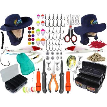 Imagem de Kit P/ Pesca c/ 1 Caixa + 1 Estojo + Canivete e Alicate (Ref. 112) - L