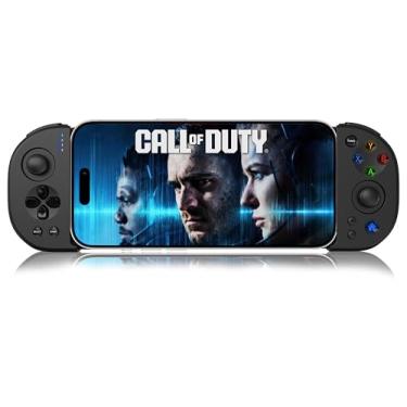 Imagem de arVin Controle de jogos sem fio para iPhone/iPad/iOS/Android/Samsung/PC, gamepad Bluetooth com joystick de efeito Hall/Turbo/elástico, jogo direto para jogos Call of Duty Mobile/Genshin Impact/Mfi