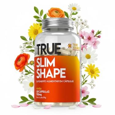 Imagem de True Slim Shape 120 Cápsulas ‒ Quitosana · Spirulina · Psyllium · Berinjela + Cromo | Suplemento Alimentar