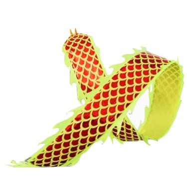 Imagem de Dragão de dança quadrada para atividades ao ar livre com cabeça de dragão 3D e corda de balanço - Fita de dança de dragão chinês para adultos Adereços de desempenho de treinamento físico (6M)