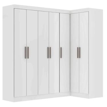 Imagem de Guarda Roupas Modulado de Canto Madrid com 7 Portas Branco