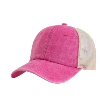 Imagem de Boné de Beisebol Unissex de Algodão Lavado - Multicolorido, 55cm-60cm,